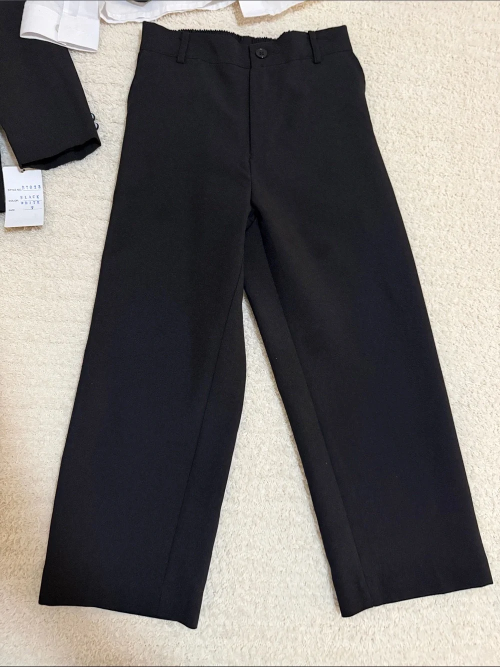 RAFAEL Black and White Kids Tux Set